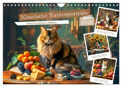 Cover Klassische Katzenporträts - Katzen in opulenten Stillleben (Wandkalender 2026 DIN A4 quer), CALVENDO Monatskalender