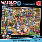 Jumbo 111010506 - Wasgij Mystery 28, Feline Frenzy, Katzenartige Raserei, Comic-Puzzle, 1000 Teile