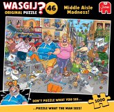 Jumbo 1110100505 - Wasgij Original 46, Middle Aisle Madness!, Parkplatz-Wahnsinn, Comic-Puzzle, 1000 Teile Jumbo 1110100505 - Wasgij Original 46, Middle Aisle Madness!, Parkplatz-Wahnsinn, Comic-Puzzle, 1000 Teile