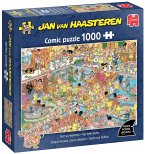 Jumbo 1110100527 - Jan van Haasteren, Heiß und Heillos, Comic-Puzzle, 1000 Teile