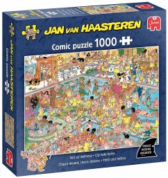 Cover Jumbo 1110100527 - Jan van Haasteren, Heiß und Heillos, Comic-Puzzle, 1000 Teile