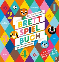 Das kunterbunte Brettspiel-Buch - Vier Spiele-Klassiker   (Mängelexemplar) - Schermer, Franz Jose