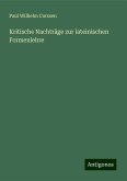 Kritische Nachträge zur lateinischen Formenlehre