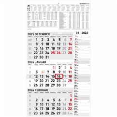 Cover 3-Monatskalender Kombi 2026 - Büro-Kalender 33x45 cm (geöffnet) mit Datumsschieber - Zettler - 957-0011