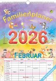 Familienplaner Cartoon 2026 - Familienkalender A3 (29,7x42 cm) - mit 6 Spalten, Ferienterminen (DE/AT/CH) und viel Platz für Notizen - Wandkalender Familienplaner Cartoon 2026 - Familienkalender A3 (29,7x42 cm) - mit 6 Spalten, Ferienterminen (DE/AT/CH) und viel Platz für Notizen - Wandkalender
