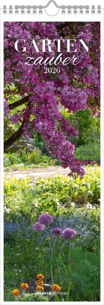 Gartenzauber 2026 - Streifenkalender 15x42 cm - mit viel Platz für Eintragungen - Gärten - Bildkalender - Wandplaner - Gartenkalender Gartenzauber 2026 - Streifenkalender 15x42 cm - mit viel Platz für Eintragungen - Gärten - Bildkalender - Wandplaner - Gartenkalender