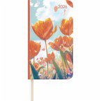 Lady Journal Slim Blütenmeer 2026 - Taschen-Kalender 9x15,6 cm - Weekly - 128 Seiten - Notiz-Buch - mit Info- und Adressteil - Alpha Edition