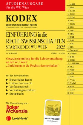 KODEX Einführung in die Rechtswissenschaften 2025 WU - inkl. App KODEX Einführung in die Rechtswissenschaften 2025 WU - inkl. App