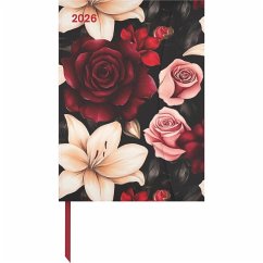 Cover Dark Flowers 2026 - Diary - Buchkalender - Taschenkalender - 16x22