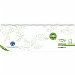 Cover Tischquerkalender Giganta XXL Recycling 2026 - 42,2x14,8 cm - 1 Woche auf 2 Seiten - Bürokalender - Stundeneinteilung 7 - 22 Uhr - 126-0700