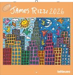 James Rizzi 2026 - Wand-Kalender - Broschüren-Kalender - 30x30 - 30x60 geöffnet - Kunst-Kalender