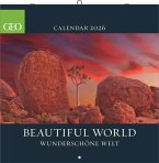 GEO Beautiful World 2026 - Wand-Kalender - Natur-Kalender - Broschüren-Kalender - 30x30 - 30x60 geöffnet