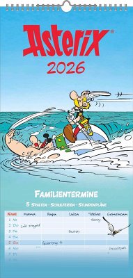 Cover Asterix 2026 Familienplaner - Familien-Timer - Termin-Planer - Kids - Kinder-Kalender - Familien-Kalender - 22x45