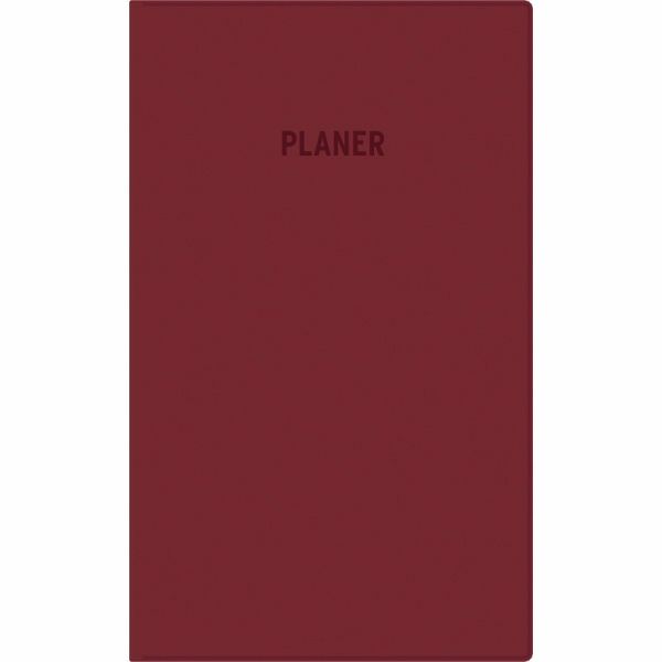 Taschenplaner bordeaux 2026 - Bürokalender 9,5x16 cm - 32 Seiten - 1 Monat auf 2 Seiten - separates Adressheft - faltbar - Notizheft - 520-1011