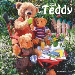 Teddy 2026 - Broschürenkalender 30x30 cm (30x60 geöffnet) - Kalender mit Platz für Notizen - Bildkalender - Wandkalender - mit herausnehmbarem Poster