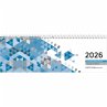 Tischquerkalender blau 2026 - 29,6x9,9... - Bild 1