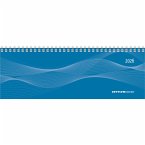 Tisch-Querkalender Profi blau 2026 - Büro-Planer 29,7x10,5 cm - Tisch-Kalender - 1 Woche 2 Seiten - Ringbindung - Zettler