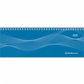 Tisch-Querkalender Profi blau 2026 - Büro-Planer 29,7x10,5 cm - Tisch-Kalender - 1 Woche 2 Seiten - Ringbindung - Zettler