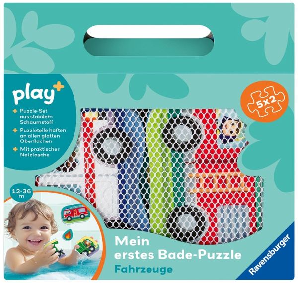 Play+ Mein erstes Bade-Puzzle: Fahrzeuge - ab 12 Monate