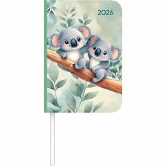 Cover Lady Journal Mini Koala 2026 - Taschen-Kalender 8x11,5 cm - Muster - Weekly - 144 Seiten - Notiz-Buch - Alpha Edition