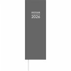 Tagevormerkbuch Leinen anthrazit 2026 1T/1S - 10,4x29,6 - Büro-Kalender - 808-0021-1 Tagevormerkbuch Leinen anthrazit 2026 1T/1S - 10,4x29,6 - Büro-Kalender - 808-0021-1