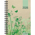 Taschenkalender Graspapier 2026 - Bürokalender 10x14 cm - 1 Woche auf 2 Seiten - robuster Kartoneinband - Wochenkalender - Notizheft - 639-0640