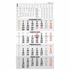4-Monatskalender rot 2026 - 33x45 - mit Kopftafel - Datumsschieber- 959-0011-1