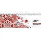 Tischquerkalender rot 2026 - 29,6x9,9 cm - 1 Woche auf 2 Seiten - Stundeneinteilung 7 - 19 Uhr - inkl. Jahresübersicht - Bürokalender - 116-0011 Tischquerkalender rot 2026 - 29,6x9,9 cm - 1 Woche auf 2 Seiten - Stundeneinteilung 7 - 19 Uhr - inkl. Jahresübersicht - Bürokalender - 116-0011