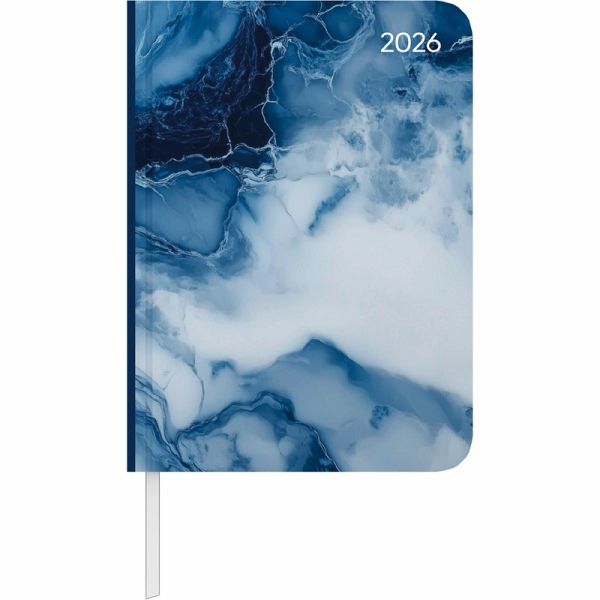 Daily Journal Marble 2026 - Taschen-Kalender A6 - Elefant - Day By Day - 352 Seiten - Notiz-Buch - Alpha Edition