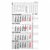 4-Monatskalender Kombi 2026 - Büro-Kalender 33x45 cm (geöffnet) - mit Datumsschieber - Zettler - 961-0011