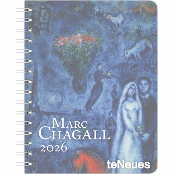Marc Chagall 2026 - Diary - Buchkalender - Taschenkalender - Kunstkalender - 16,5x21,6
