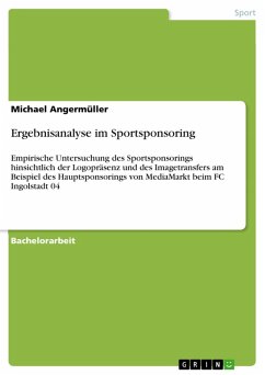 Ergebnisanalyse im Sportsponsoring (eBook, PDF) Ergebnisanalyse im Sportsponsoring (eBook, PDF)