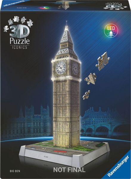 3D Puzzle Iconics: Big Ben - mit Licht 3D Puzzle Iconics: Big Ben - mit Licht