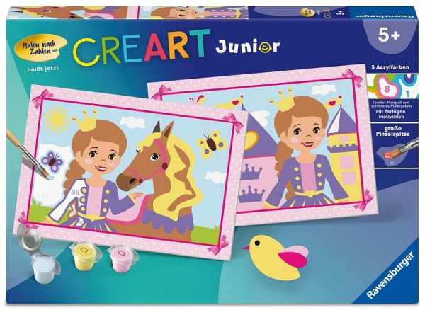 CreArt, Malen nach Zahlen Junior - Kleine Prinzessin CreArt, Malen nach Zahlen Junior - Kleine Prinzessin