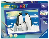 CreArt, Malen nach Zahlen Kinder - Pinguin-Familie
