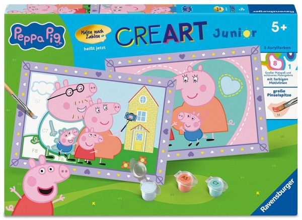 CreArt, Malen nach Zahlen Junior Peppa Wutz - Peppa's Familie CreArt, Malen nach Zahlen Junior Peppa Wutz - Peppa's Familie