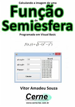 Cover Calculando A Imagem De Uma Função De Semiesfera Programado Em Visual Basic (eBook, PDF)