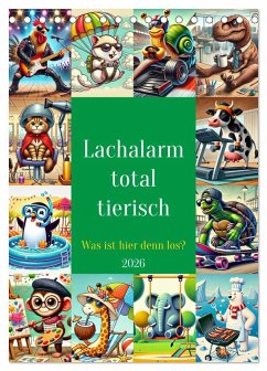 Lachalarm total tierisch - Was ist hier denn los? (Tischkalender 2026 DIN A5 hoch), CALVENDO Monatskalender