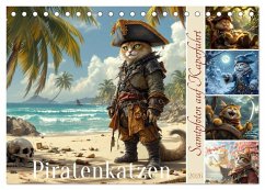 Piratenkatzen- Samtpfoten auf Kaperfahrt (Tischkalender 2026 DIN A5 quer), CALVENDO Monatskalender Cover Piratenkatzen- Samtpfoten auf Kaperfahrt (Tischkalender 2026 DIN A5 quer), CALVENDO Monatskalender