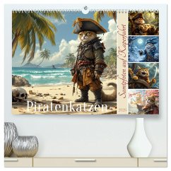 Cover Piratenkatzen- Samtpfoten auf Kaperfahrt (hochwertiger Premium Wandkalender 2026 DIN A2 quer), Kunstdruck in Hochglanz