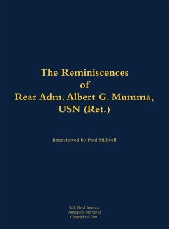 Cover The Reminiscences of Rear Adm. Albert G. Mumma, USN (Ret.)