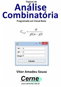 Tópicos De Análise Combinatória Programado Em Visual Basic (eBook, PDF) - Souza, Vitor Amadeu