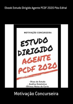 Cover Ebook Estudo Dirigido Agente Pcdf 2020 Pós-edital (eBook, PDF)