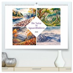 Die Natur in Aquarellbildern (hochwertiger Premium Wandkalender 2026 DIN A2 quer), Kunstdruck in Hochglanz Cover Die Natur in Aquarellbildern (hochwertiger Premium Wandkalender 2026 DIN A2 quer), Kunstdruck in Hochglanz