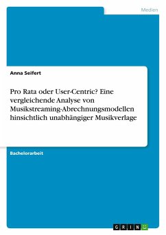 Cover Pro Rata oder User-Centric? Eine vergleichende Analyse von Musikstreaming-Abrechnungsmodellen hinsichtlich unabhängiger Musikverlage