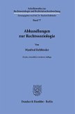 Abhandlungen zur Rechtssoziologie