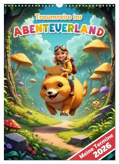 Cover Traumreise ins Abenteuerland - Planer für Kinder (Wandkalender 2026 DIN A3 hoch), CALVENDO Monatskalender