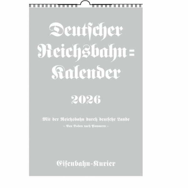 Deutscher Reichsbahn Kalender 2026