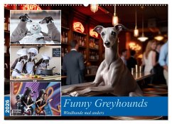 Funny Greyhounds - Windhunde mal anders (Wandkalender 2026 DIN A2 quer), CALVENDO Monatskalender Funny Greyhounds - Windhunde mal anders (Wandkalender 2026 DIN A2 quer), CALVENDO Monatskalender