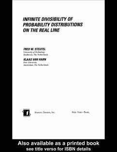 Infinite Divisibility of Probability Distributions on the Real Line (eBook, ePUB) - Steutel, Fred W.; Harn, Klaas van